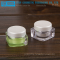YJ-D5 5g cost effective trial samples size double layers 5g square small acrylic jars